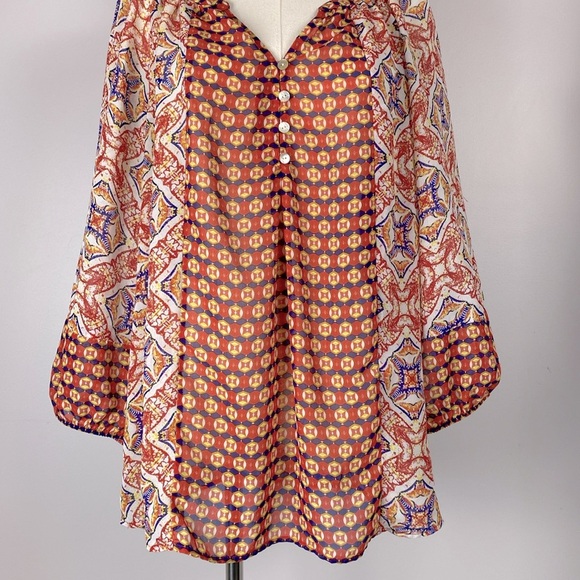 Anthropologie Multicolor Boho Blouse - Picture 3 of 9